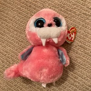 Pink tusk beanie baby